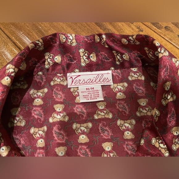 Versailles teddy bear satin PJ set loungewear - Picture 4 of 8